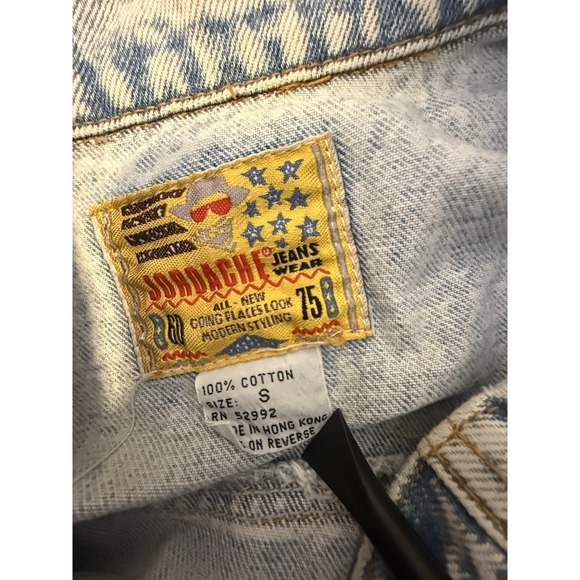 Vintage Jordache Jeanswear Acid Wash Cropped Denim Jacket - Women Size Small - Picture 8 of 13